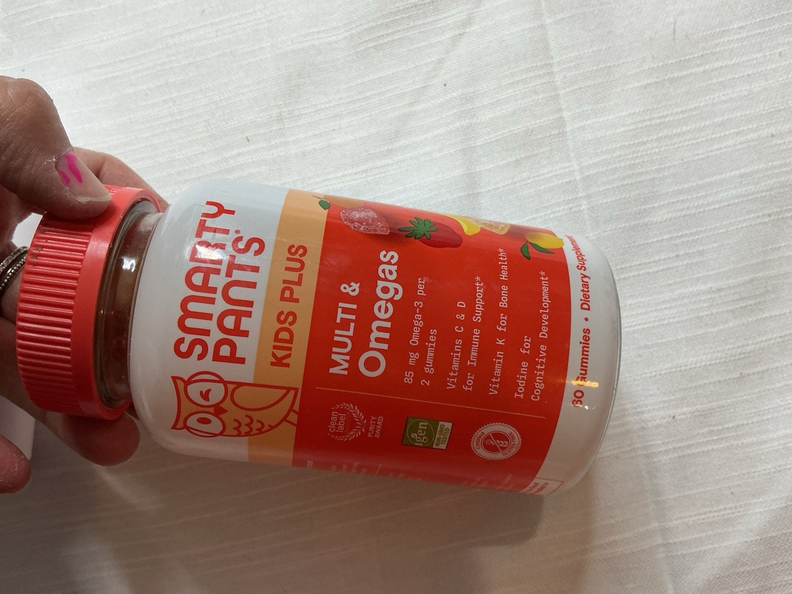 SmartyPants Kids Plus Multvitamin & Omega 3 Gummies Vitamins C Exp 4-27