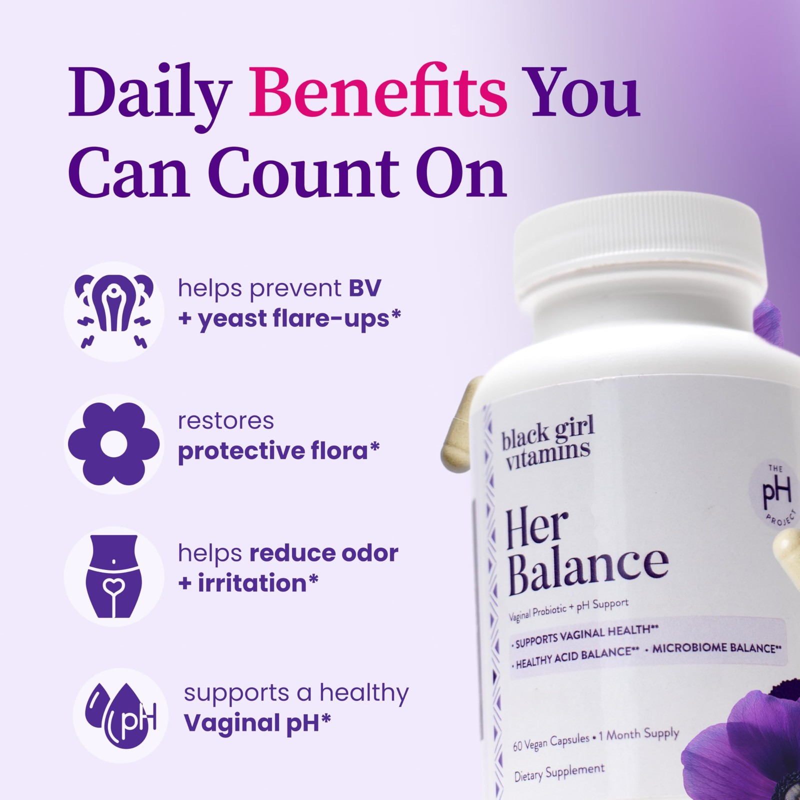 Vaginal Probiotics 10 Billion CFU Lactobacillus Crispatus & Gasseri – Daily