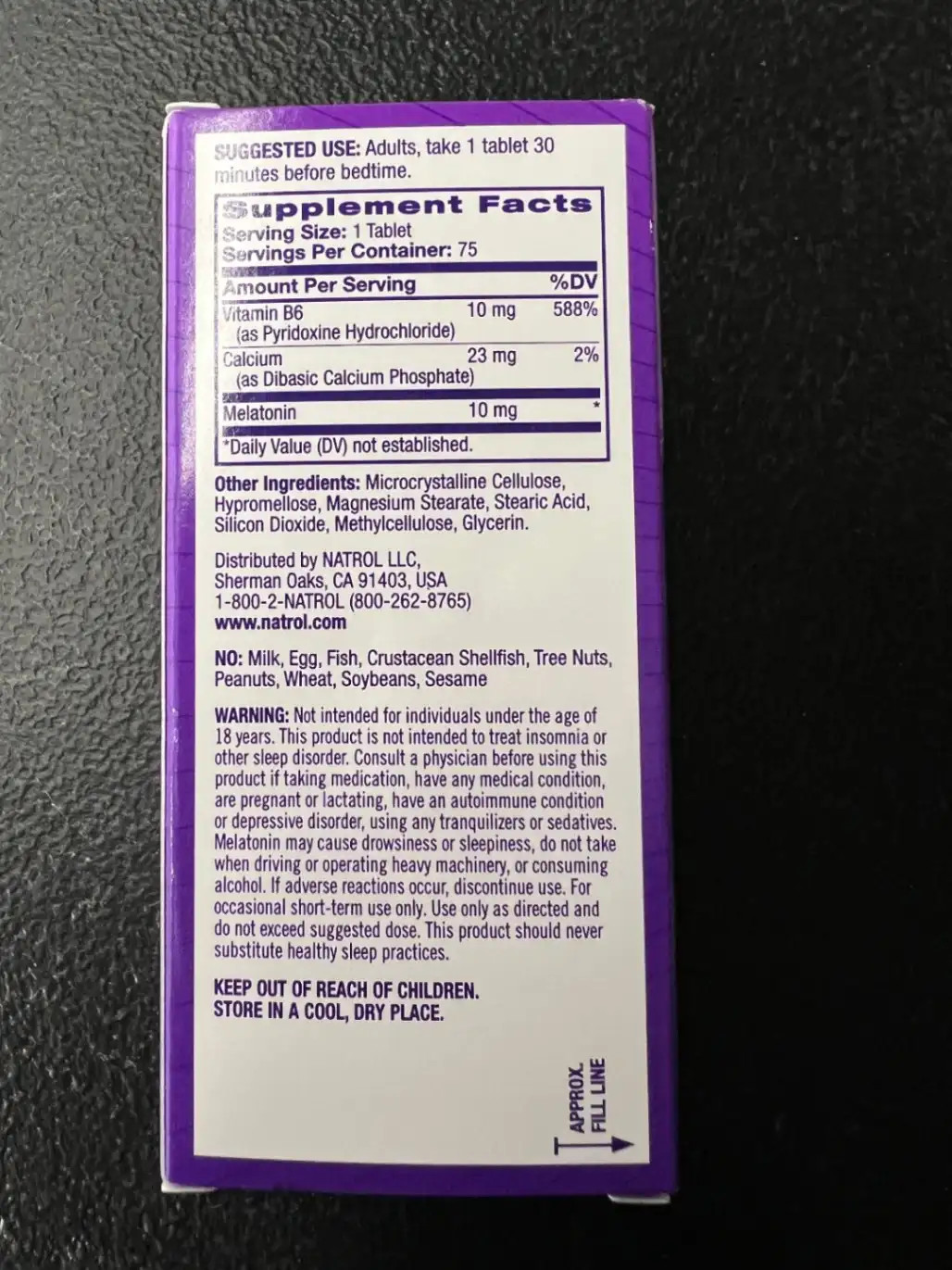Natrol Sleep Advanced Melatonin 10mg Time Release Dietary Supplement 75 Tablets