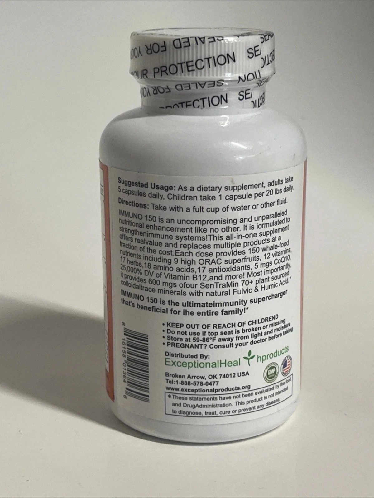 2 Bottle IMMUNO 150 THE ULTIMATE MULTI VITAMIN, IMMUNE BOOSTER.150 CAPSULES