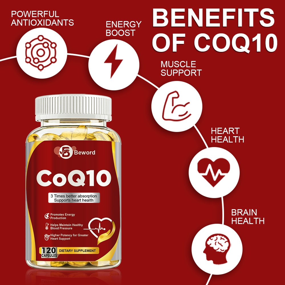 CoQ10 Coenzyme Q10 300mg 120 Capsules Heart Support NON GMO