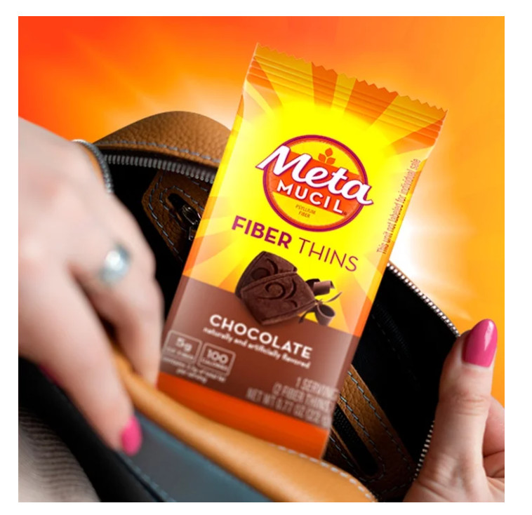 Metamucil Fiber Thins Chocolate 2 Pack 24ct Psyllium Fiber Snack