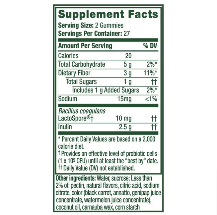 2 Pack Align Dualbiotic, Prebiotics&Probiotics for Women and Men, 54 Gummies Pk