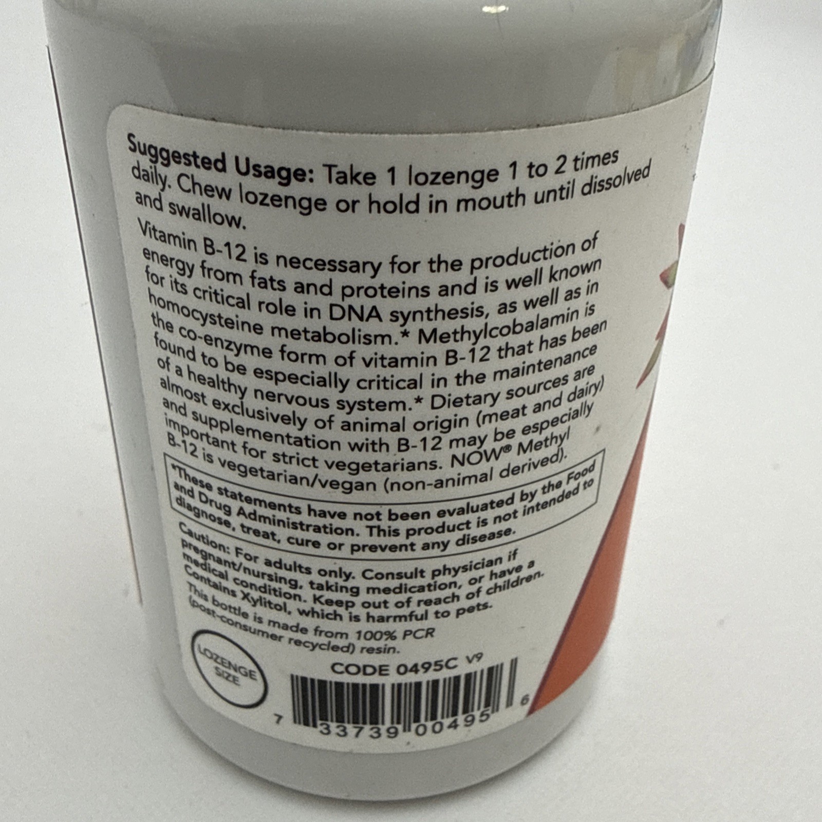 NOW Foods Methyl B-12 – 1,000 mcg – 100 Lozenges – BB 12/28