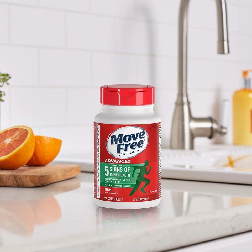 Schiff Move Free Joint Health Advanced MSM With Glucosamine Coated Tablets 120