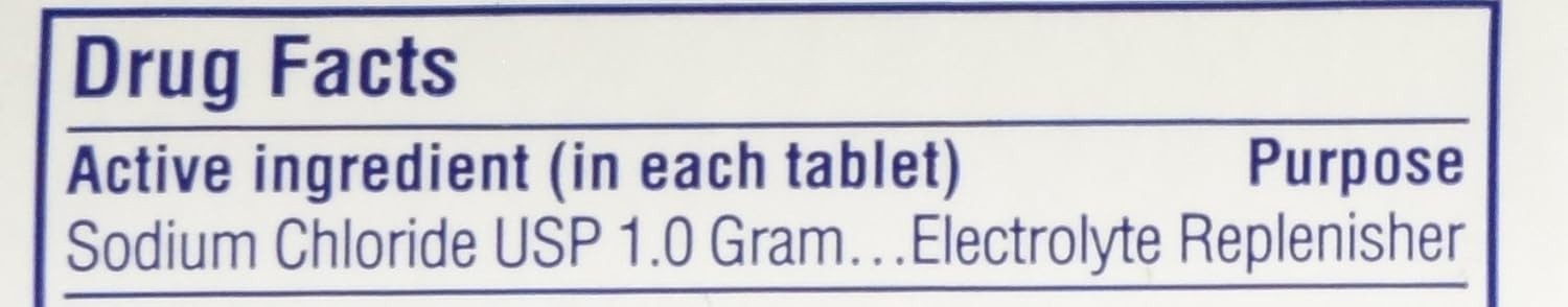 Sodium Chloride Tablets 1 Gm, USP Normal Salt Tablets – 100 Tablets EXP 6/27