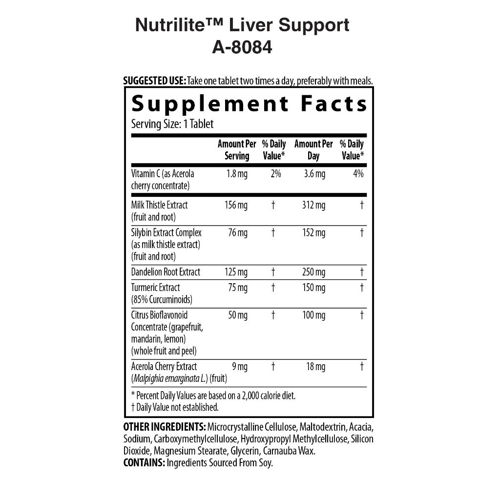 60 Tablets Amway Nutrilite Liver Support + Tracking