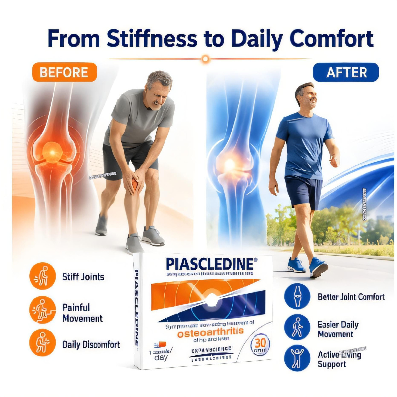 2 New Box PIASCLEDINE 300mg Anti-rheumatic Osteoarthritis Joint-Pains 30 Count