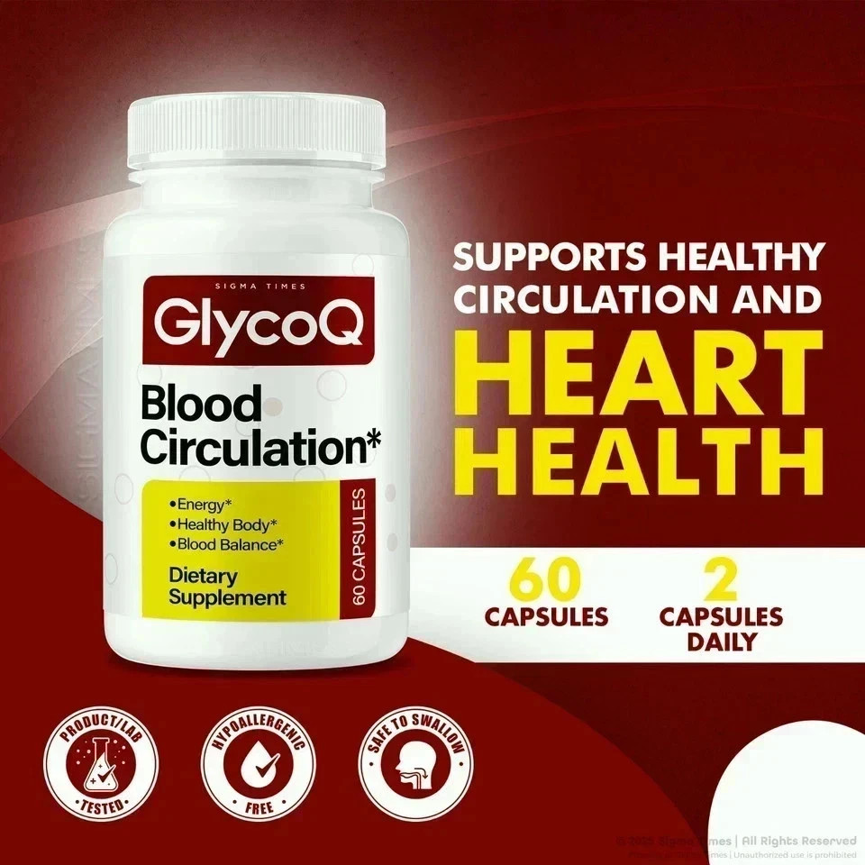 GlycoQ Blood Support, Premium Glyco Q Glycogen Control for Health, Free Shipping