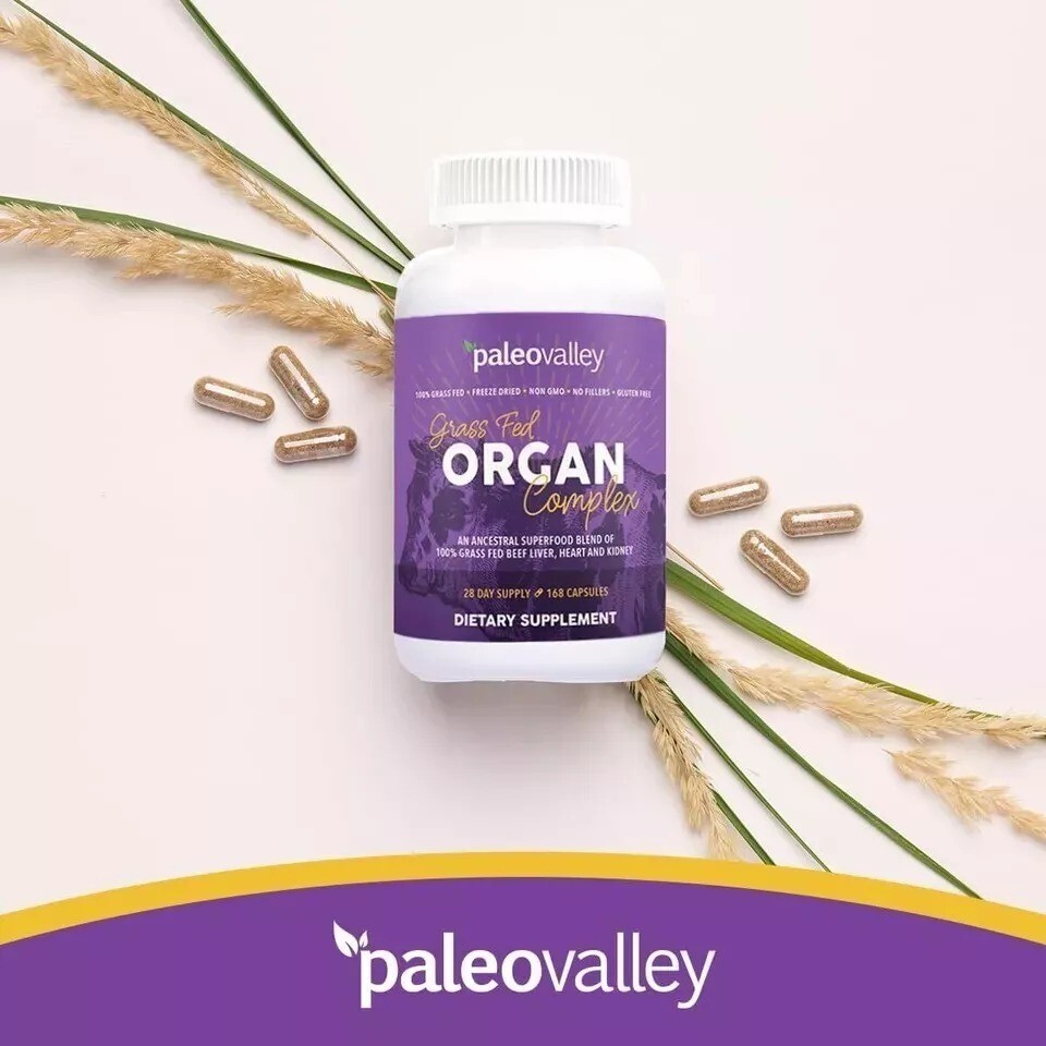 Paleovalley Grass Fed Organ Complex 180 Capsules , 30 Day Supply, EXP 2027+