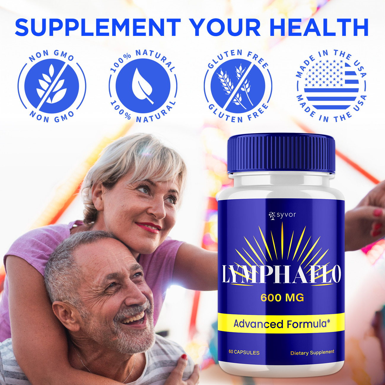 (1 Pack) Lymphaflo Pills Support Daily Balance and Overall Wellness 60 Capsules