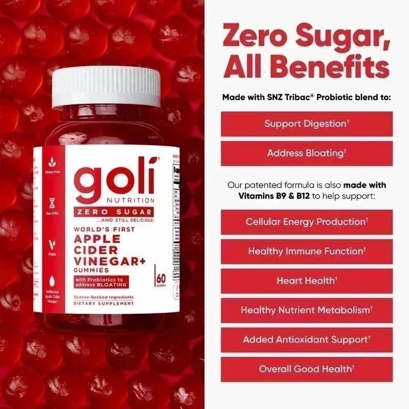 NEW 2026 Goli Zero Sugar Best Seller Trio Pack – 3 Bottles 60 Gummies Bottle