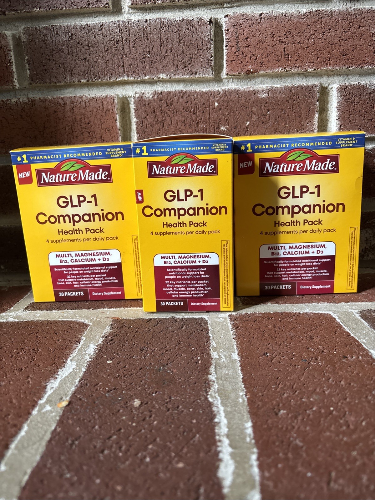 3 Pack NatureMade Companion Health Pack 30 Packets Ea Exp 06/2027+Fast Free Ship