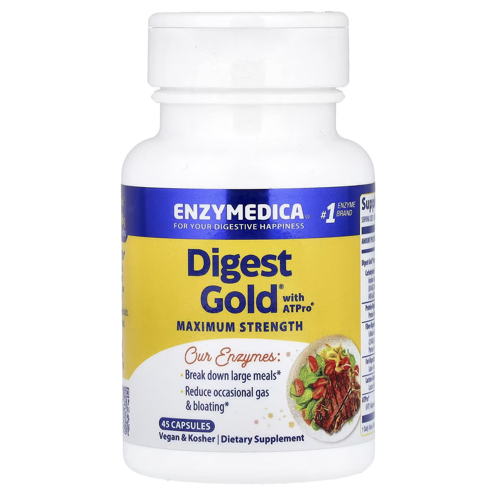 2 X Enzymedica, Digest Gold� with ATPro�, 45 Capsules