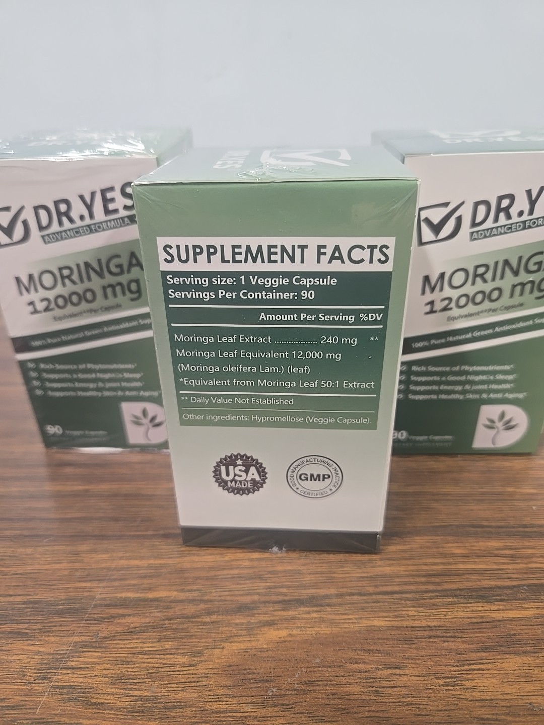 3x Dr. Yes Advanced Formula Moringa Capsules 12000mg 90ct (270 Total) EXP 06/27