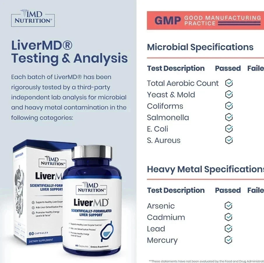 3 Packs 1MD Nutrition LiverMD – Liver Support Supplement 180 Capsule Exp 12/2027
