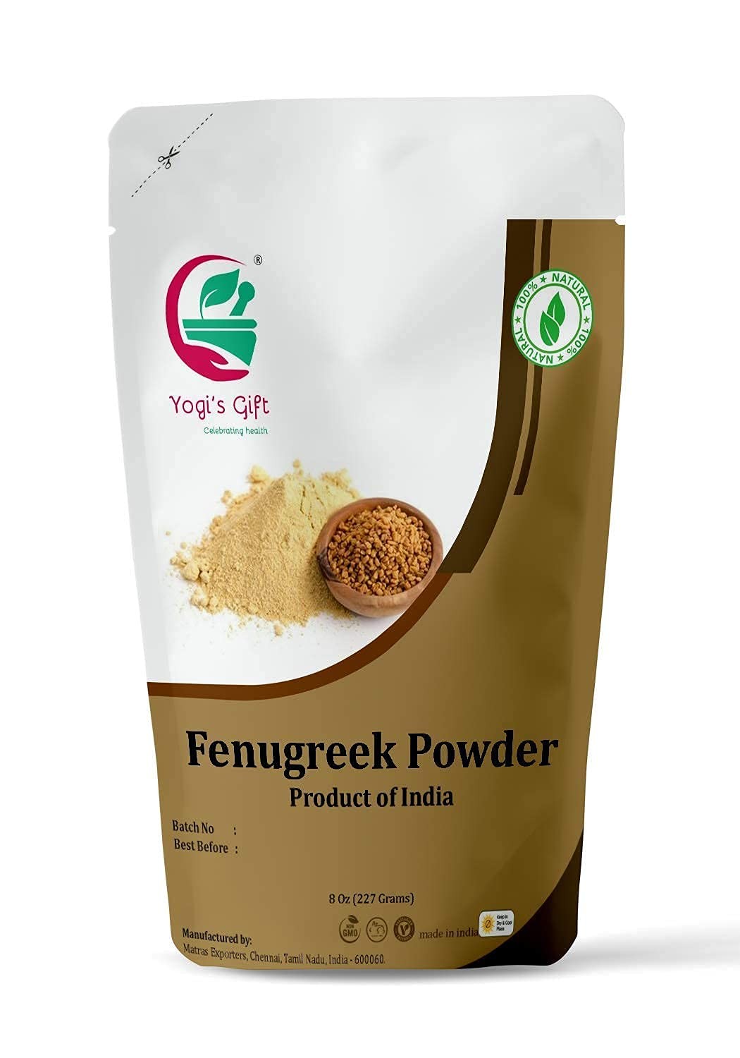 Fenugreek Powder 8 Ounce | Non GMO | Trigonella 8 (Pack of 1)
