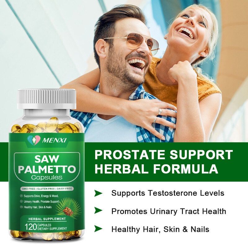 Saw Palmetto Extract Capsules for Men’s Prostate Health Wellness Supplement