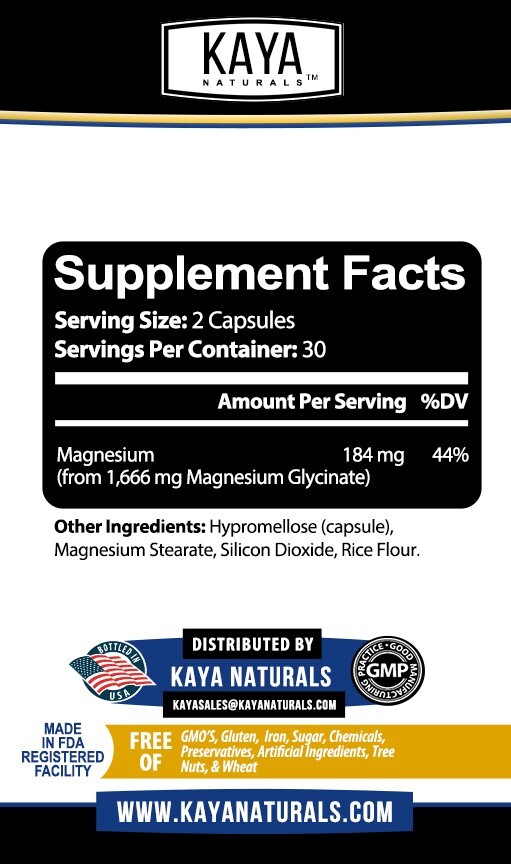 (2 Pack) Cramp-A-Way 60ct Magnesium Glycinate, Sleep Aid, Joint & Bone Support
