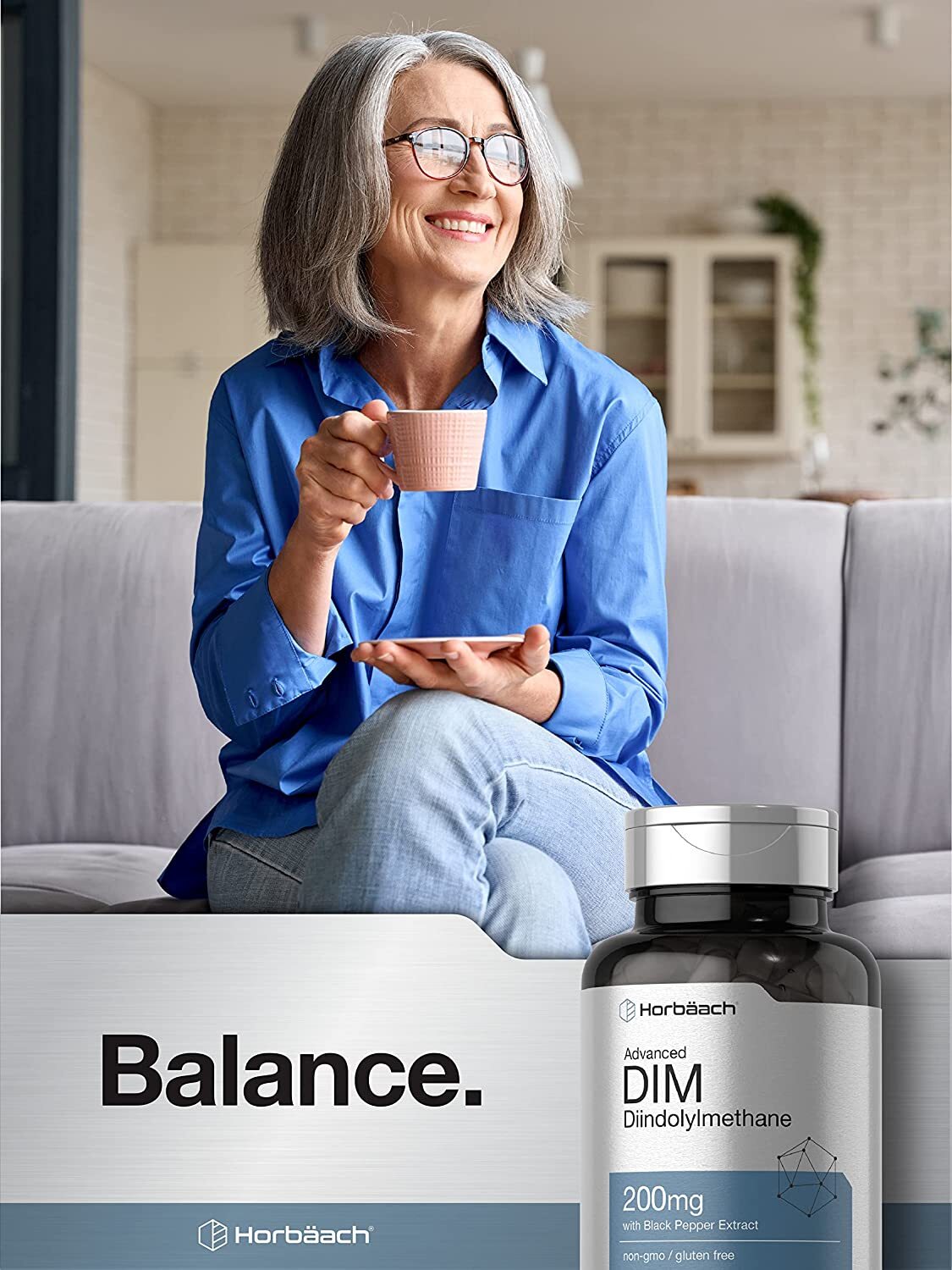 DIM Supplement 200mg | Diindolylmethane | 200 Capsules | by Horbaach