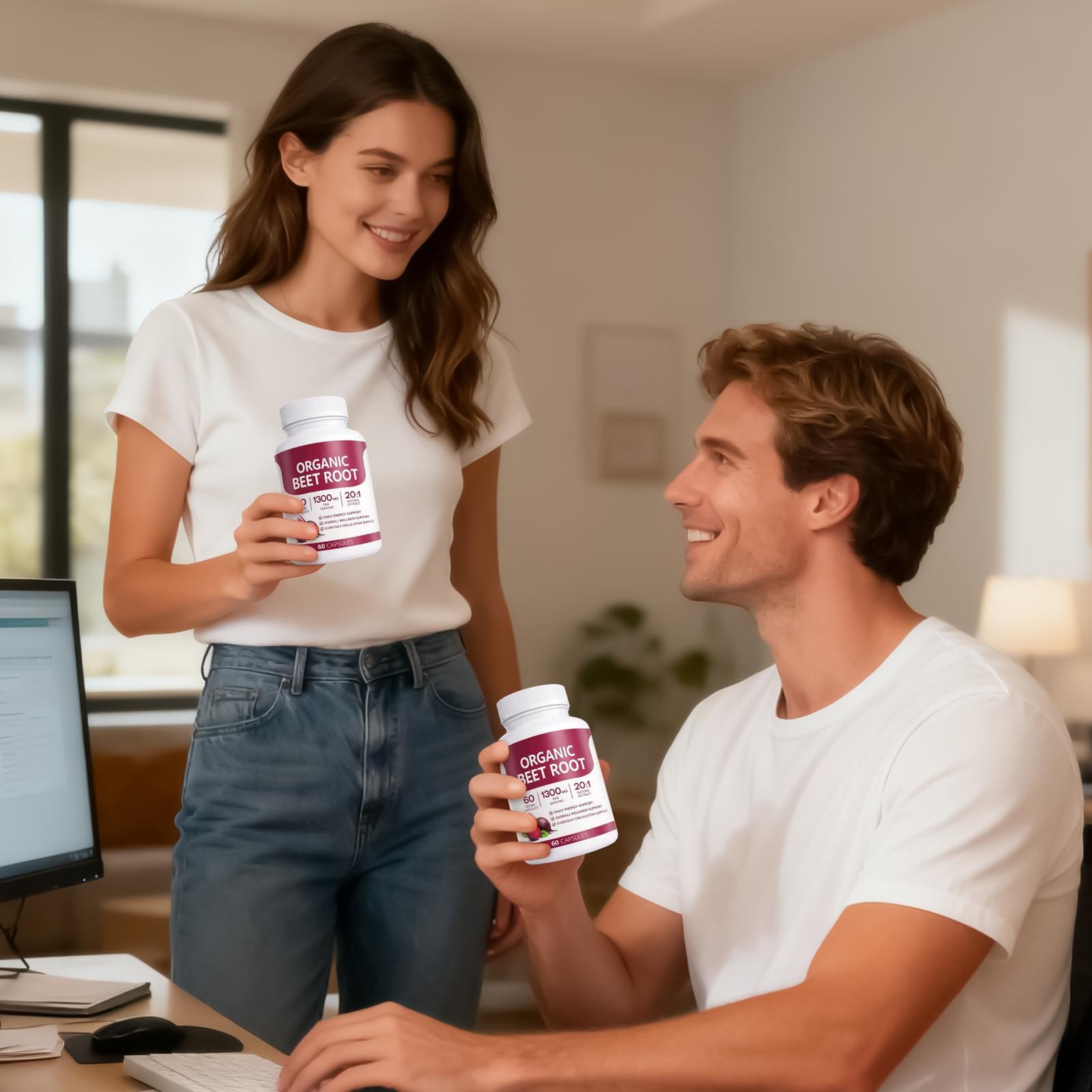 Beet Organic Root Capsules , Purely Natural , Supports Circulatory Wellness