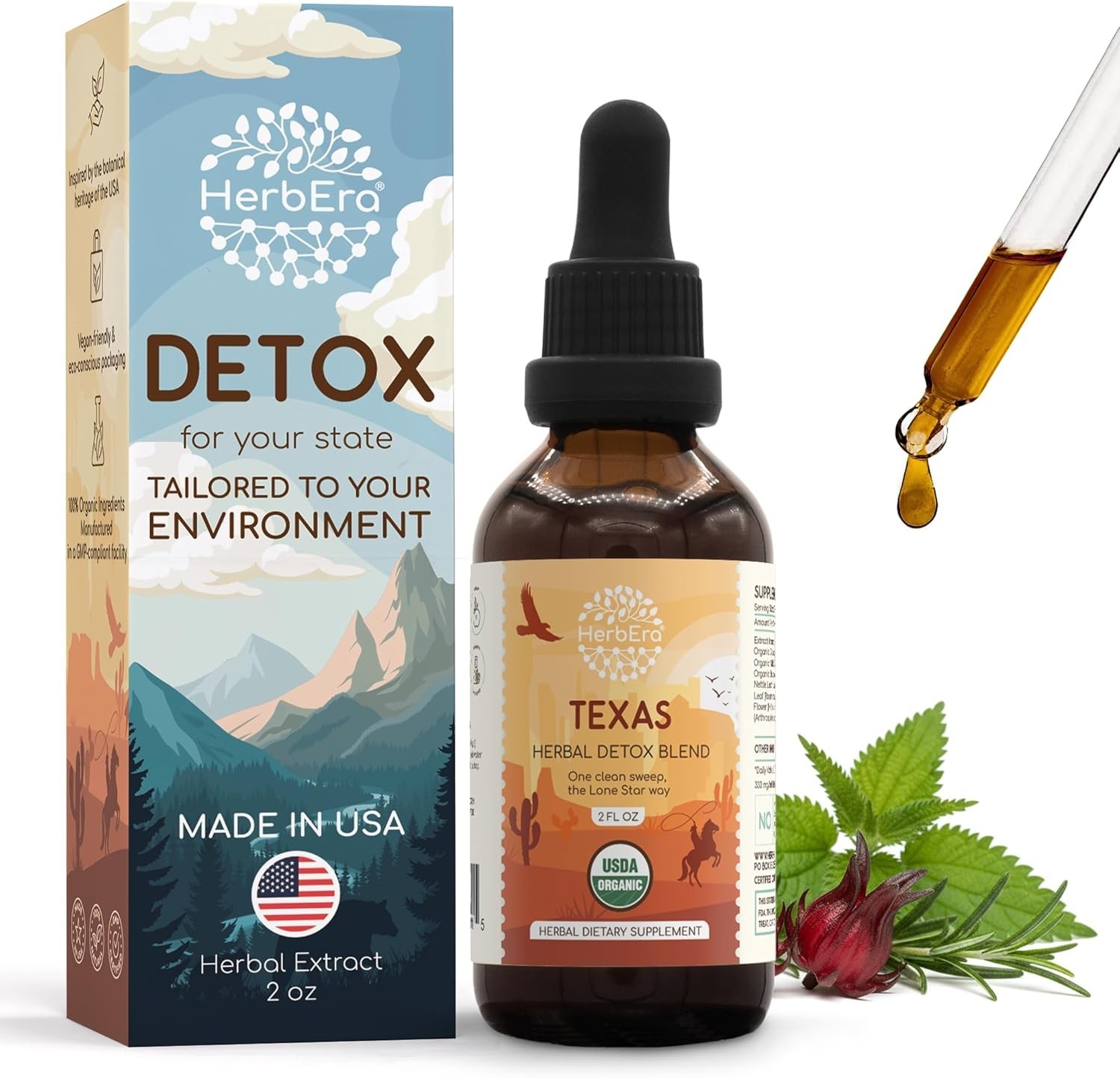 Organic Herbal Liquid Immune & Liver Cleanse Detox Support Drops Milk Thistle