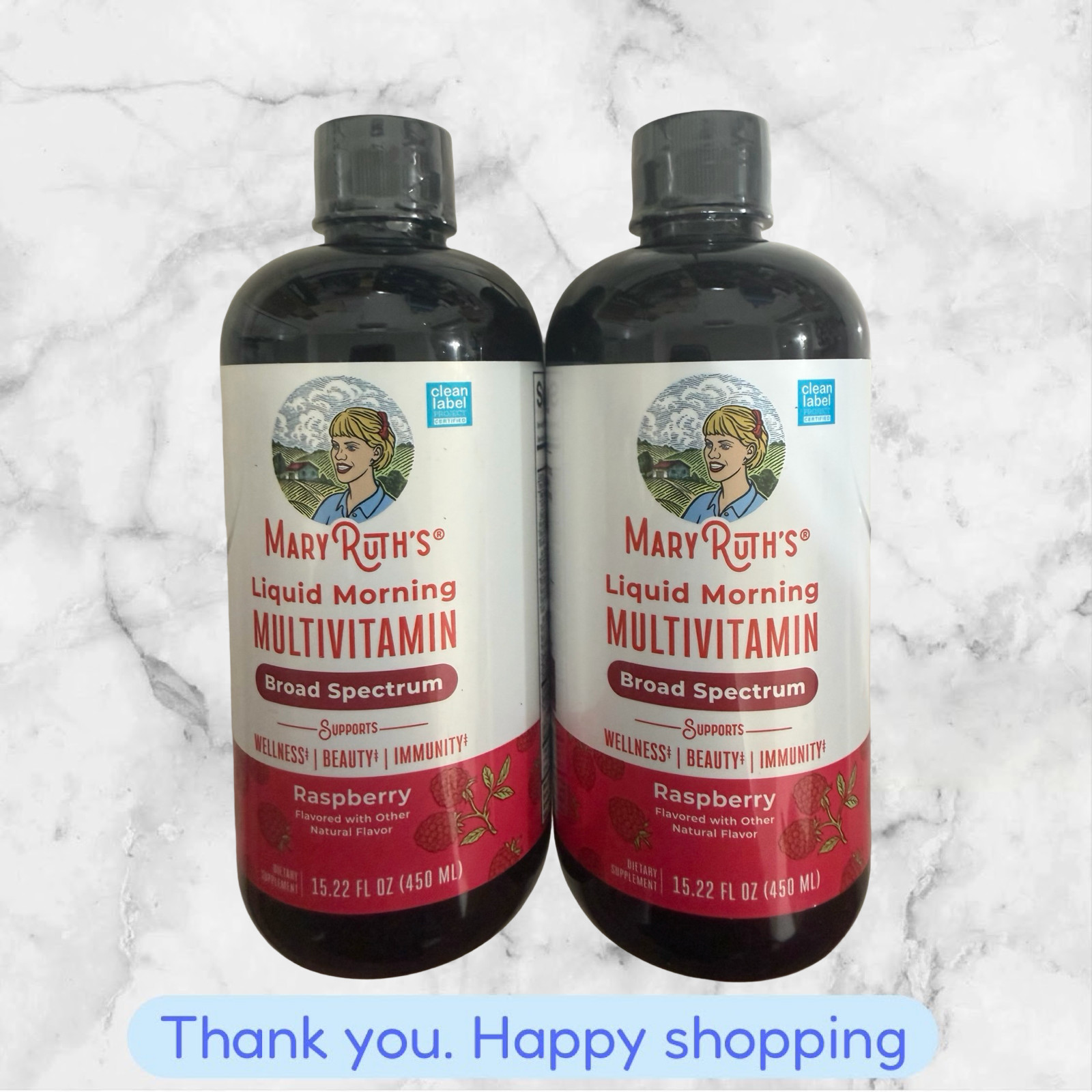 FOR 2 MaryRuths Liquid Morning Multivitamin Raspberry 15.22oz Each EXP05/27+