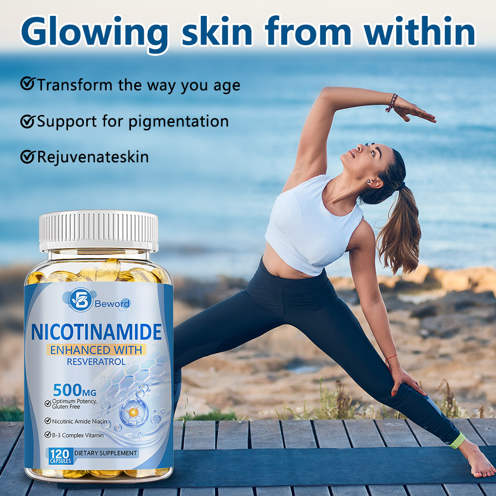 NAD Supplement for Anti-Aging,Energy,Focus / Nicotinamide Resveratrol 120 Caps