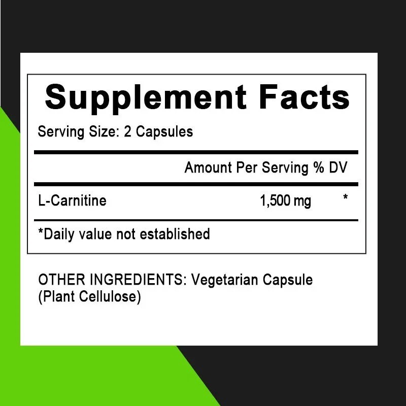 L-Carnitine 120pcs, Supports Memory Focus, Increase Body Performance Metabolic