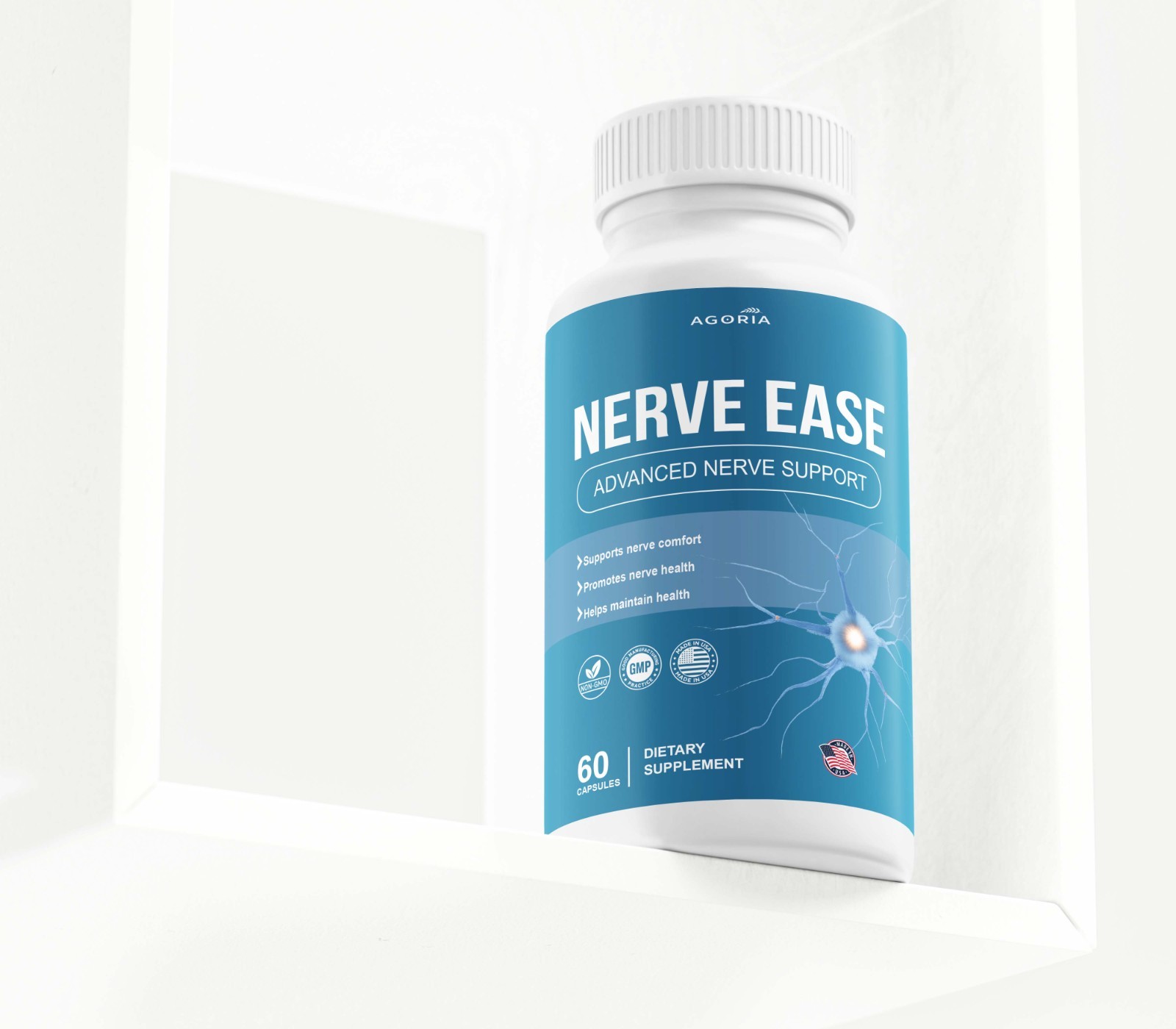(1 Pack) Nerve Ease Nootropic Nerve Support Max Supplement, NerveEase Capsule