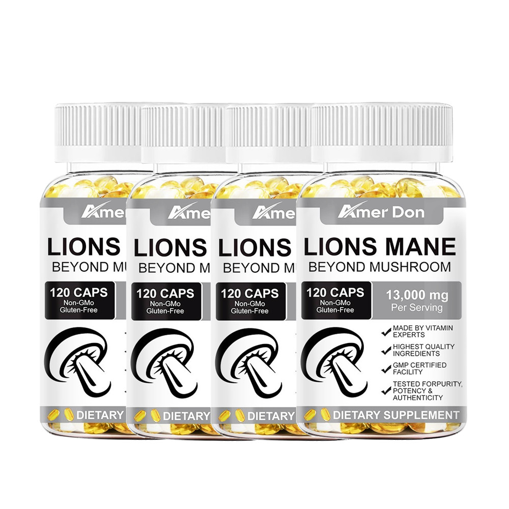 Organic Lion’s Mane Mushroom Complex 13000 mg – MEMORY, FOCUS, STRESS SUPPORT