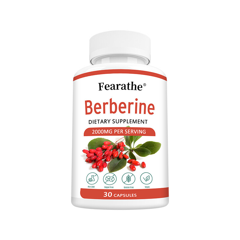 Berberine 2000 Mg 30/60/120 Capsules Heart Health & Immunity, Non-GMO