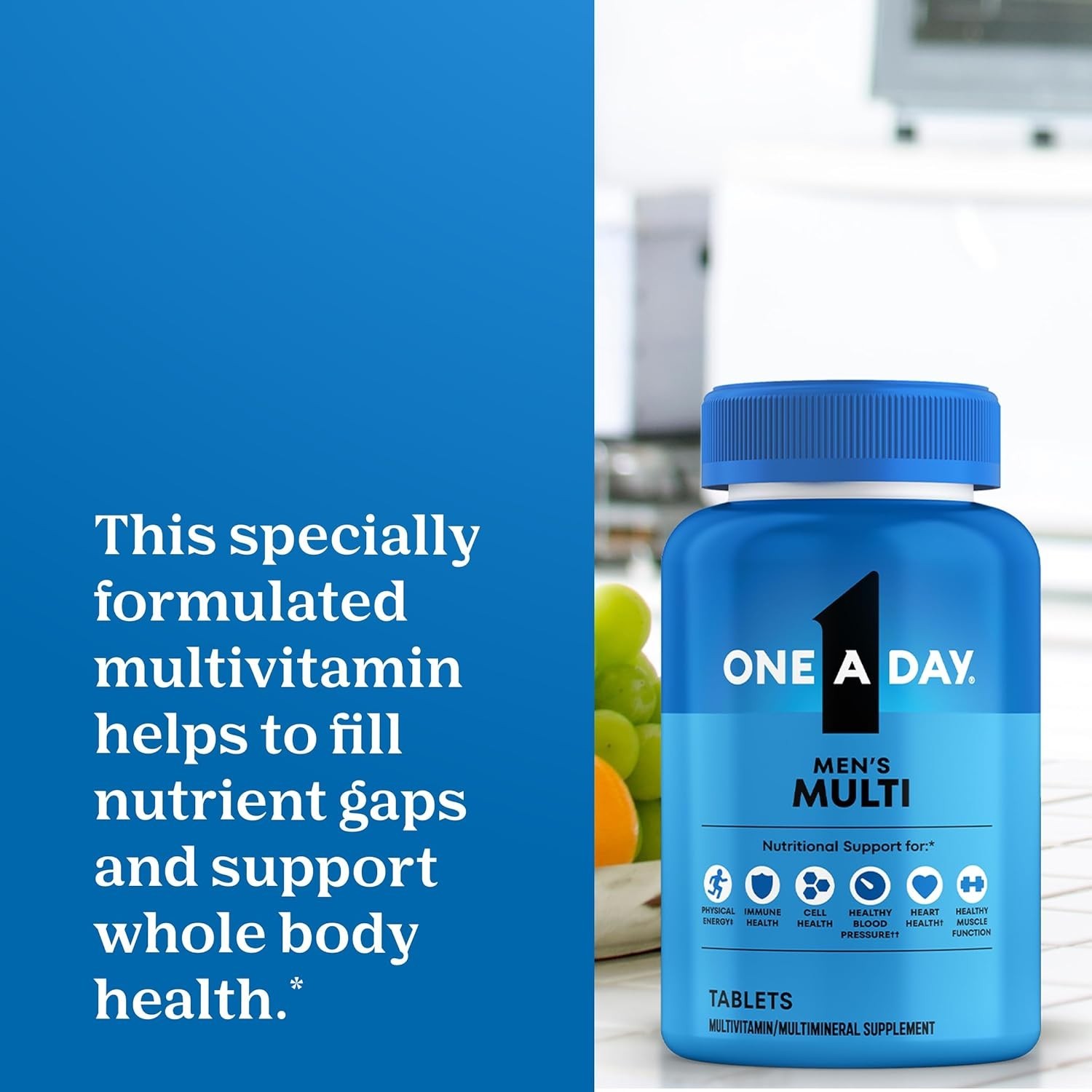 One A Day Mens Multivitamin 200 Tablets Vitamin D Zinc B Vitamins Energy Support