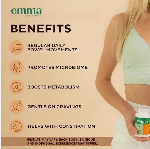 Emma by Enclave BioActives Gut Relief Capsules 60ct Digestive Support Supplement