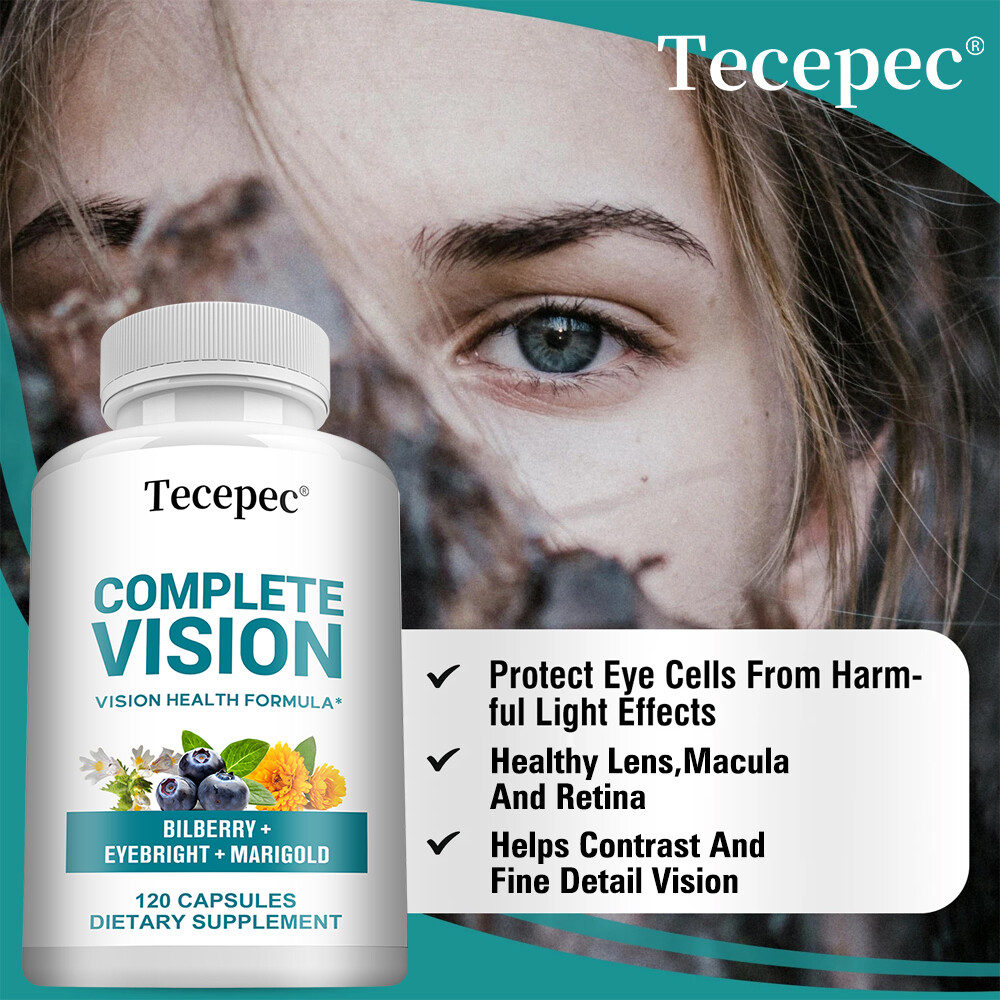 Vision Formula w/Bilberry,Lutein,Zeaxanthin,Supports Eye Strain,Dry Eyes 120Caps