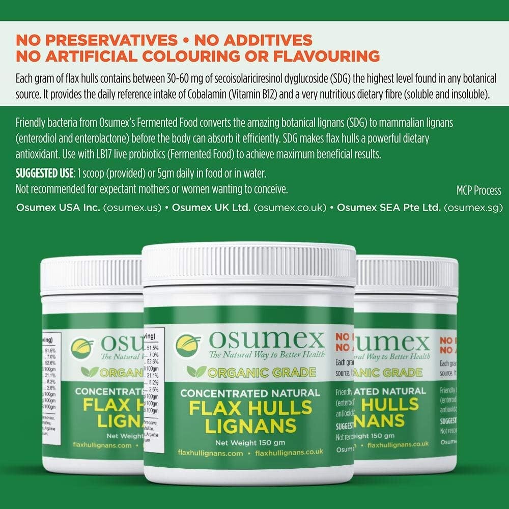 Concentrated Organic Natural Flax Hulls Lignans