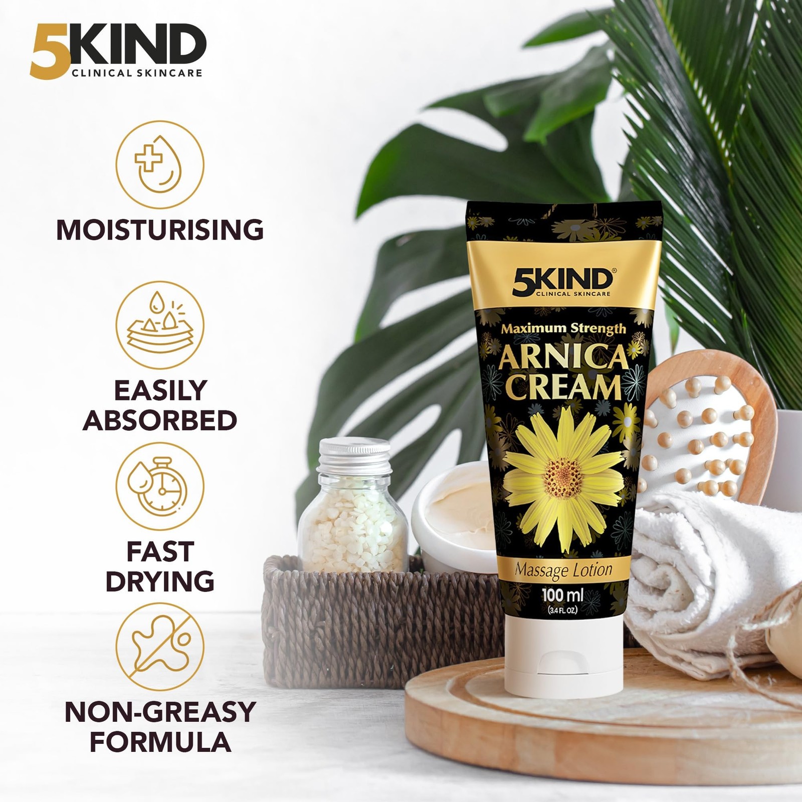 5kind Extra Strong Arnica Cream for Bruising and Swelling 3.4 Fl Oz – Arnica …