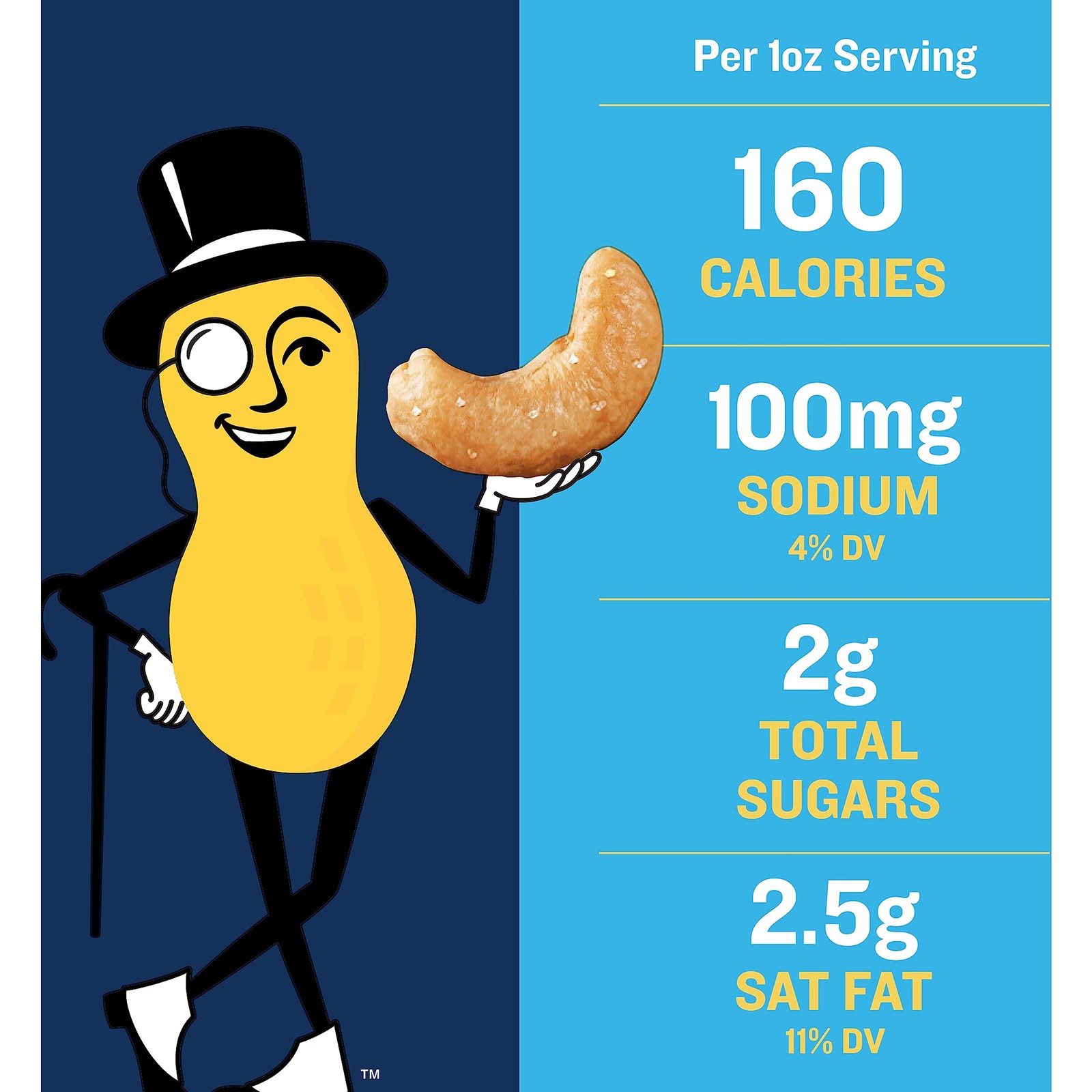 PLANTERS Salted Cashew Halves & Pieces, Party Snacks, 8 Ounce (Pack of 1)