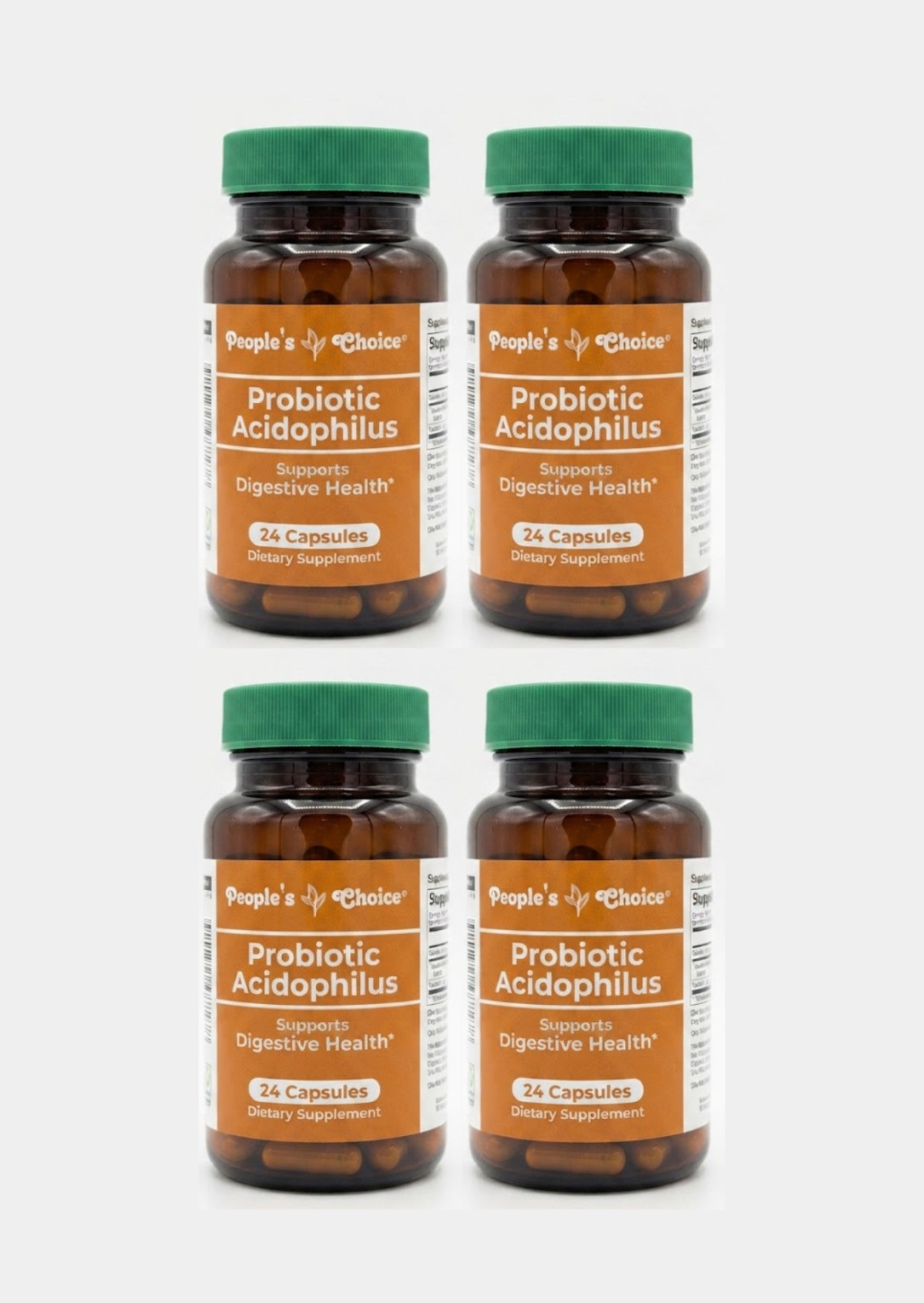 People’s Choice Probiotic Acidophilus 24 Capsules 4Pack Digestive Health
