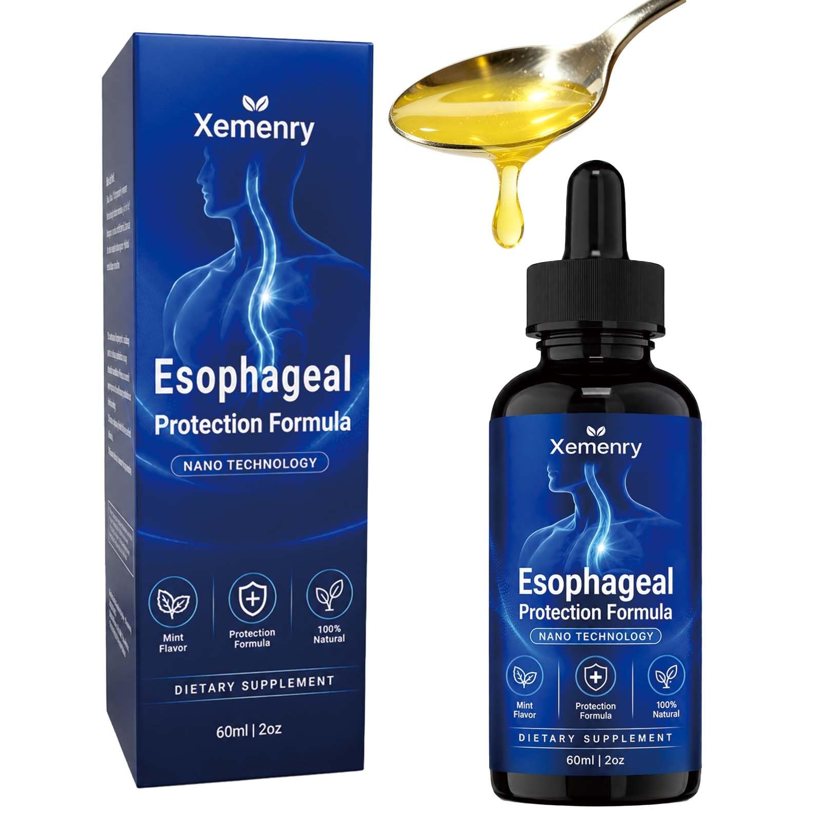 Nano Esophageal Relief Drops Slippery Elm Bark Zinc L Carnosine L Glutamine &