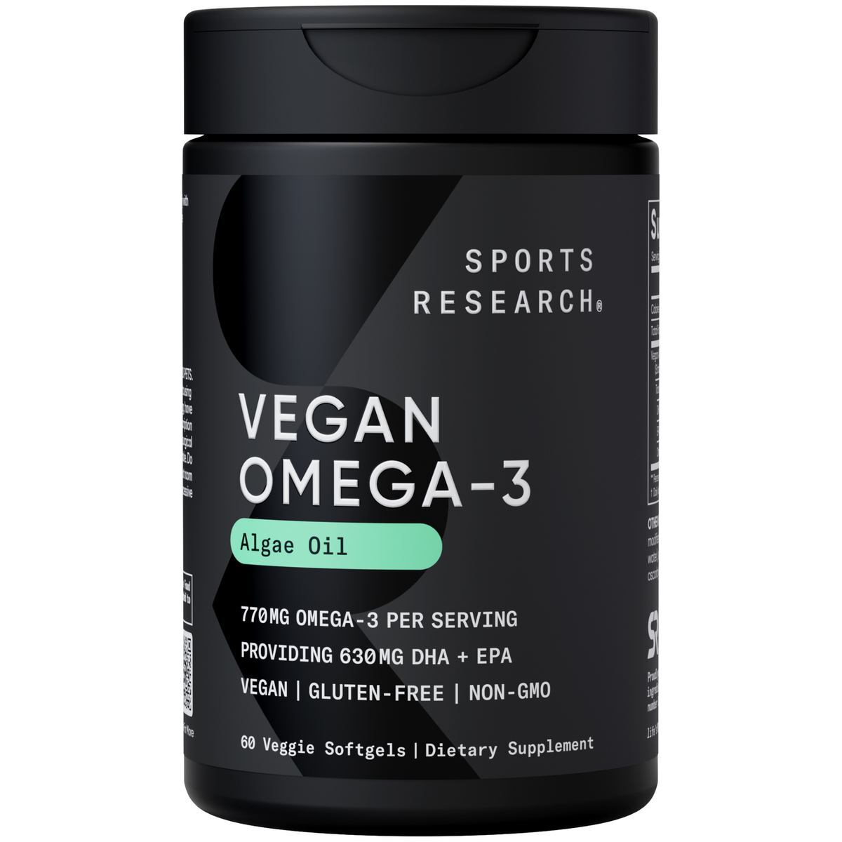 Highest Levels of Vegan Omega 3 DHA & EPA Softgel Fatty Acids (Carrageenan Free)