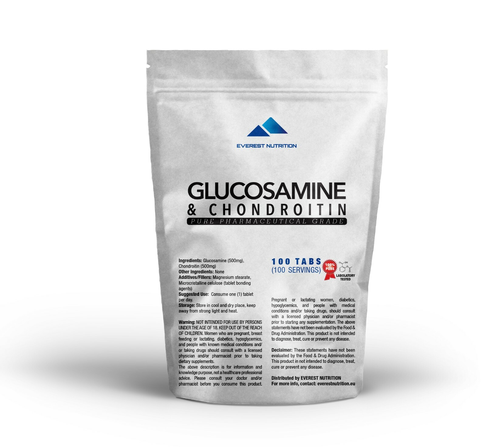 GLUCOSAMINE 500mg & CHONDROITIN 500mg TABLETS JOINTS & BONES REGENERATION