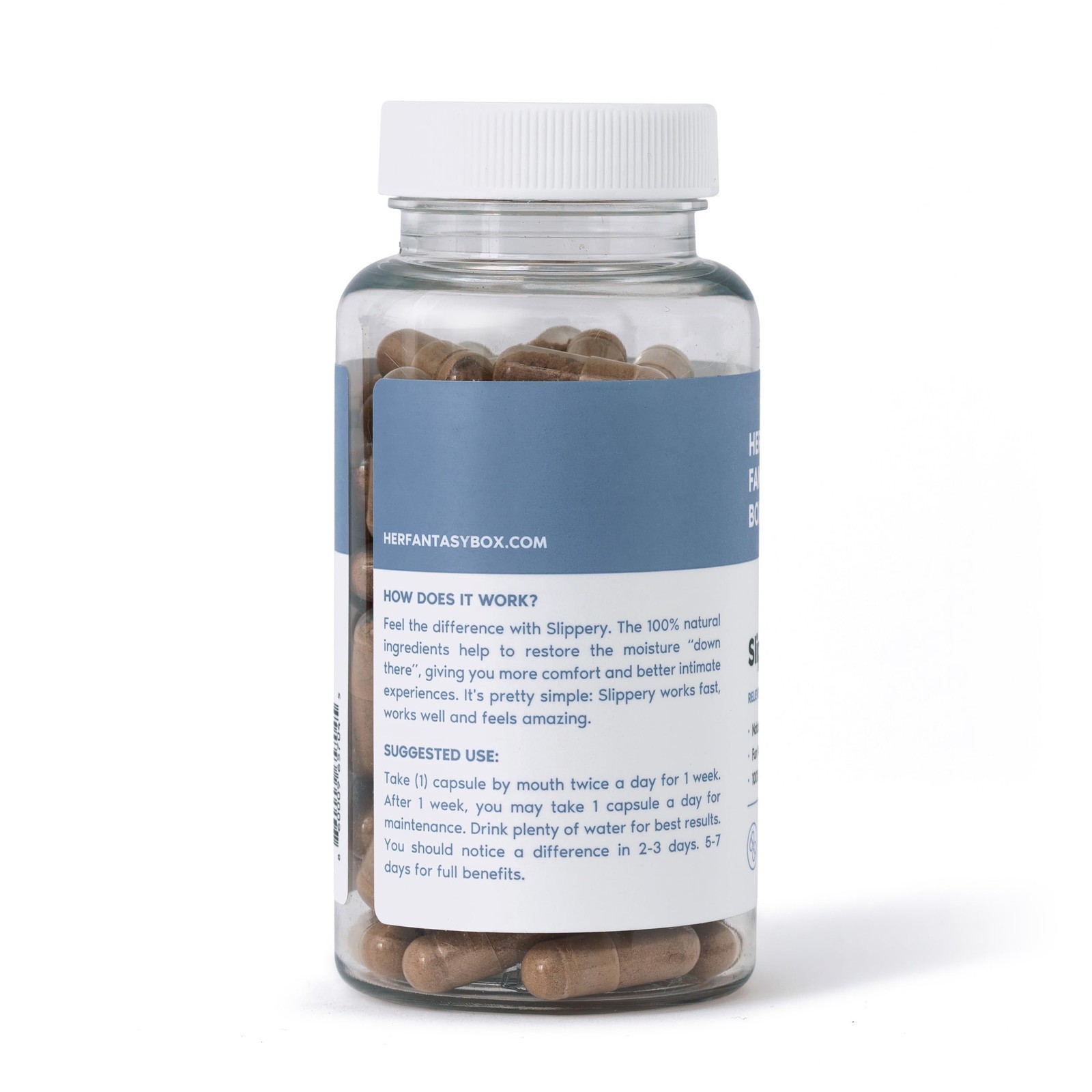 Slippery Box Slippery Elm Capsules Fast‑Acting Feminine Vaginal Care Supplement