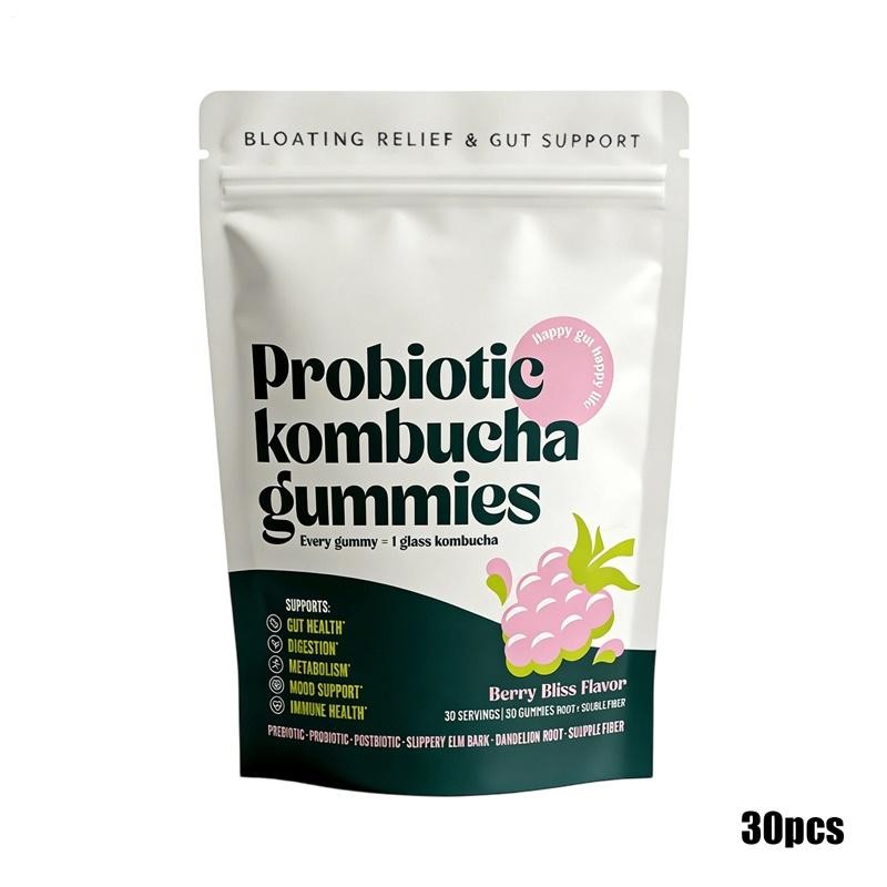 Postbiotics, Probiotics, Probiotic Kombucha Gummy – Prebiotics, Fiber Supplement