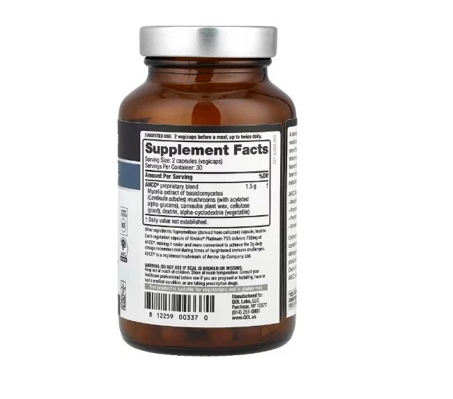Quality Of Life Kinoko Platinum AHCC 750 Mg – 60 Veggie Capsules