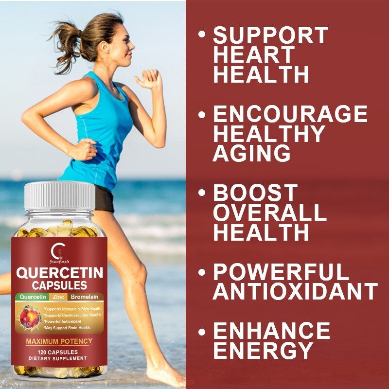 Quercetin 120Capsules with Bromelain&Zinc Immune Support Natural Antioxidant