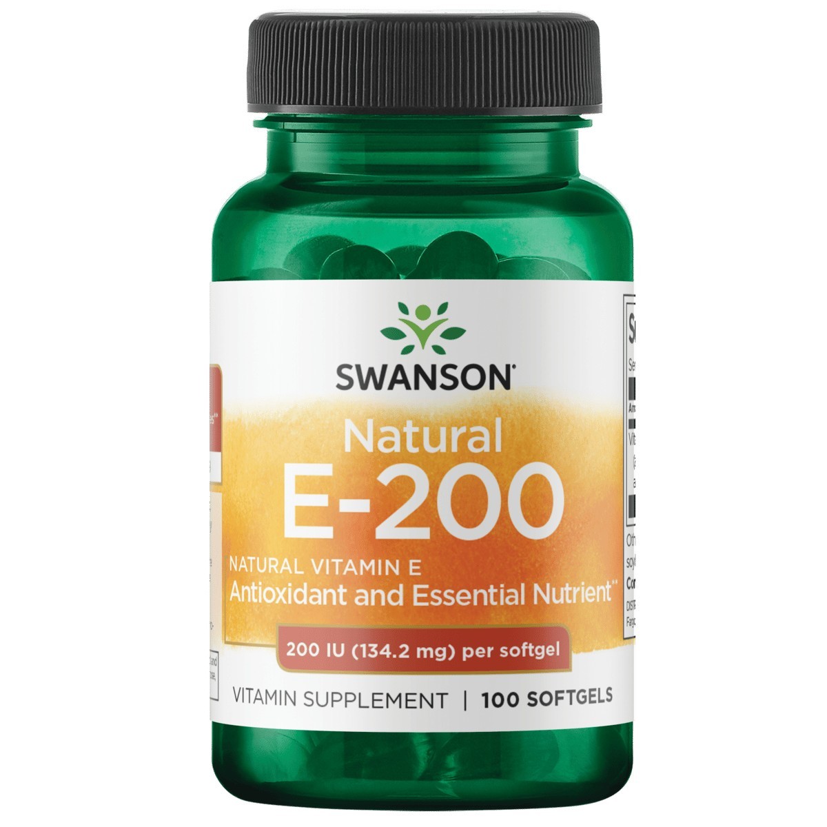 Swanson Natural E – 200 100 Sgels 134.2 mg (200 IU) – Wellness Balance Vitamin
