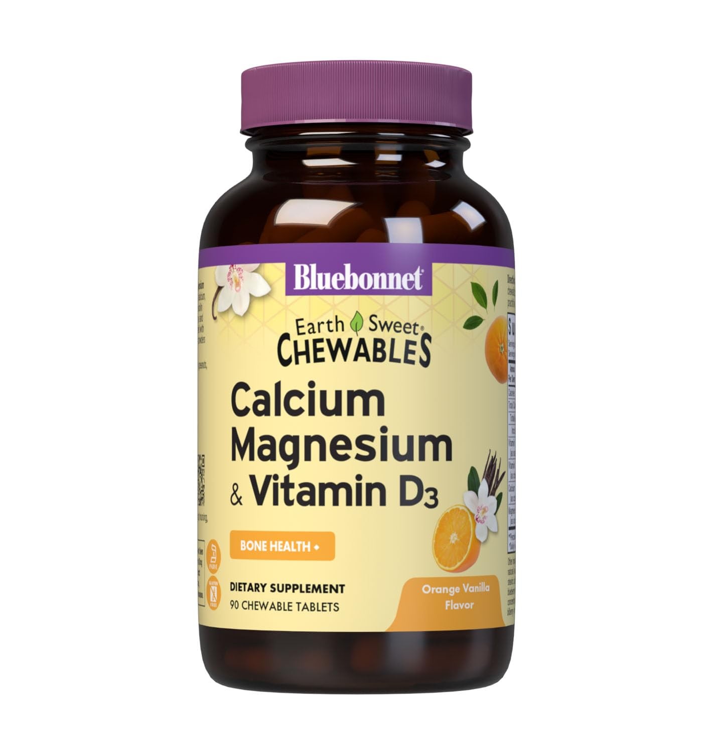 Bluebonnet Nutrition Calcium Magnesium Plus Vitamin D3 Earthsweet Bone Health