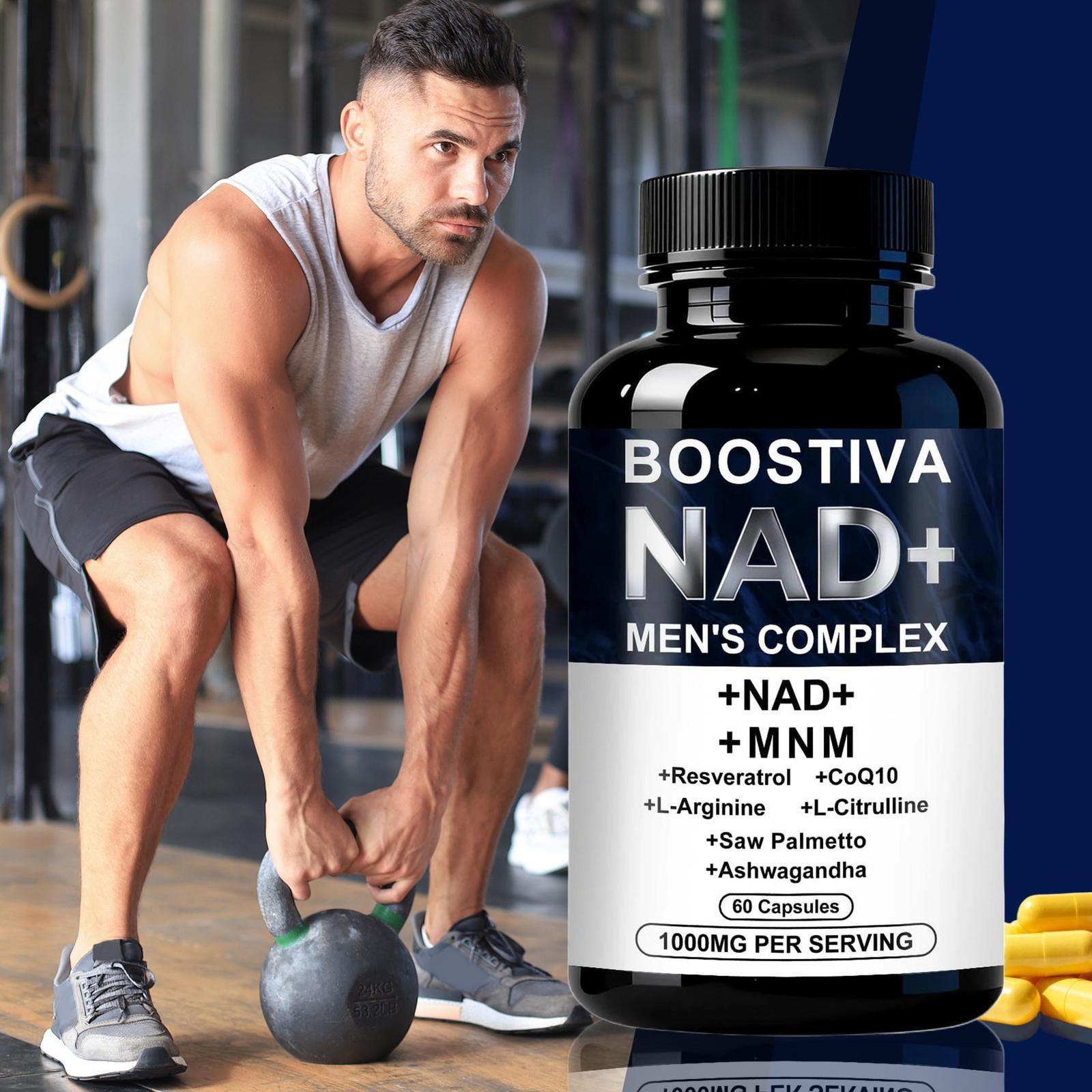 Boostiva Supplements For Men With MNM, Resveratrol, Coq10, L-Citrulline