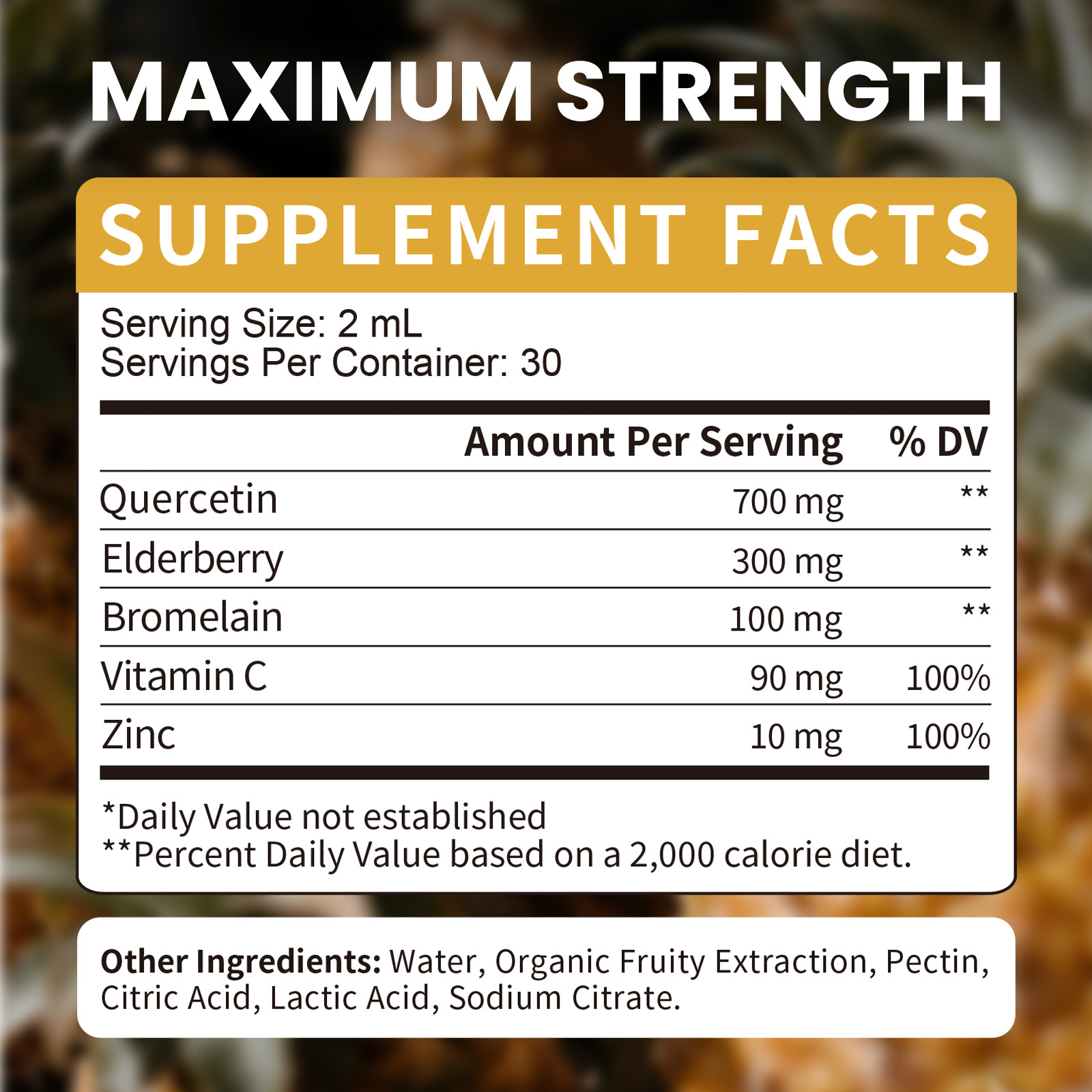 Quercetin Liquid Drops – Quercetin Supplements for Immunity Respiratory Wellness